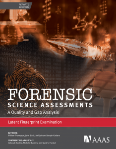 Report from the American Academy for the Advancement of Science (AAAS) on fingerprint identification